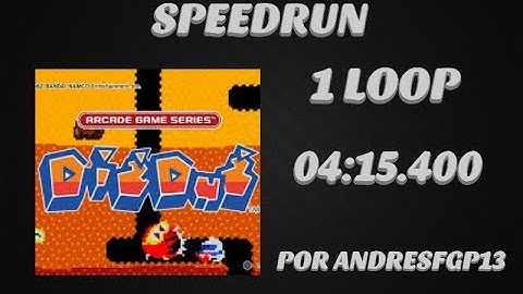 Dig Dug (Namco) 1 Loop Speedrun Former World Record in 04:15.400 by andresfgp13