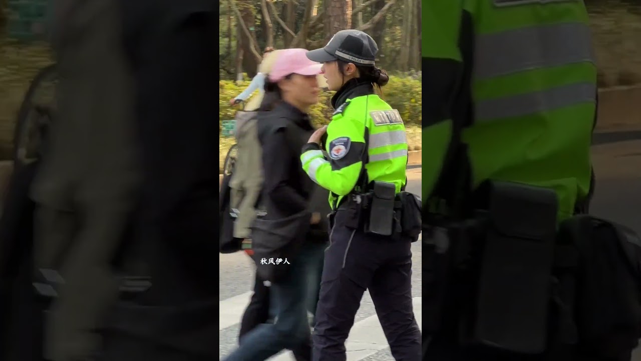 兔子警官呼叫九里松九里松上来一个骑电动车带人帮忙拦截一下杭州交警李语蔚守护平安