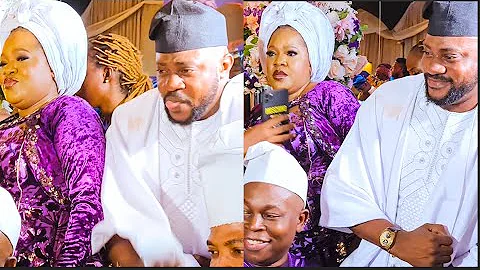 Odunlade Adekola Vs Toyin Abraham Battle It On The Dance Floor At Lateef Adedimeji &Mobimpe Wedding