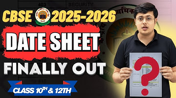 CBSE Date Sheet 2026 OUT | Class 10 & 12 Board Exam Dates Revealed 🔥📅