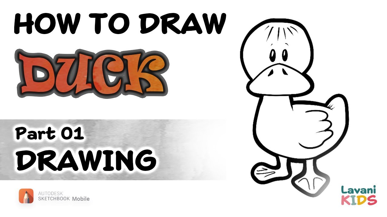 How To Draw Easy DUCK - STEP 1 - DRAWING | AUTODESK SKETCBOOK PRO ...
