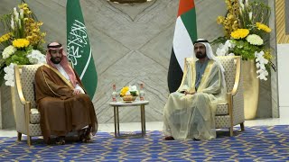 محمد بن راشد يستقبل ولي العهد السعودي في إكسبو 2020 دبي