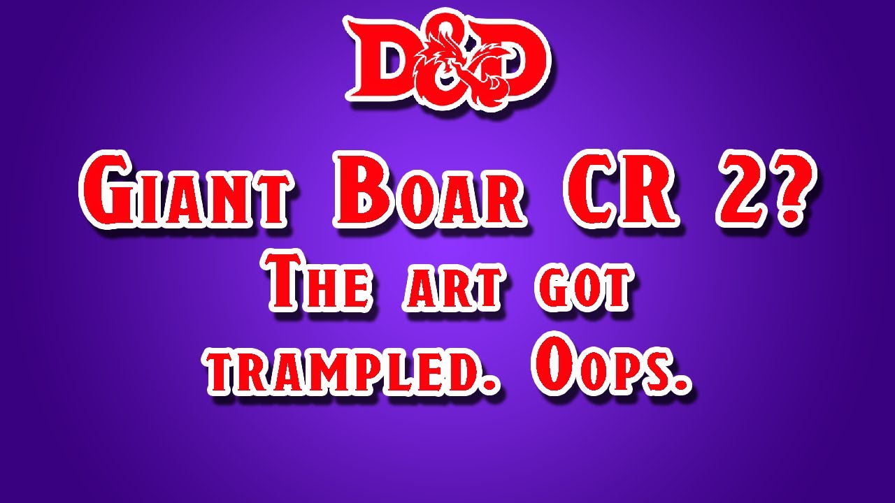 Giant Boar CR Exposed | Monster Manual 2025 | D&D 5e