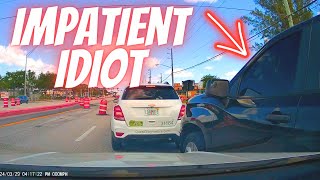 IMPATIENT IDIOT --- Bad drivers & Driving fails -learn how to drive #1096