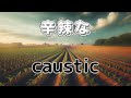 caustic　辛辣な