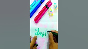 #shorts how to write Jasira with brush pen calligraphy/@joiceart2872