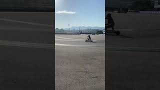 Electric Scooter Crash on Race Track