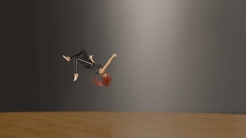 Eva doing a somersault (in Blender 3D)