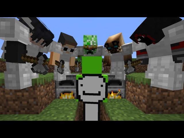 dream speedrun vs hunter, minecraft, Stable Diffusion