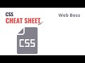 css cheat sheet part 1 | List of all css properties - Web Boss
