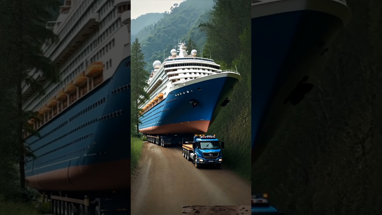 Truck Delivers Ship to Desert🛳🙄😱