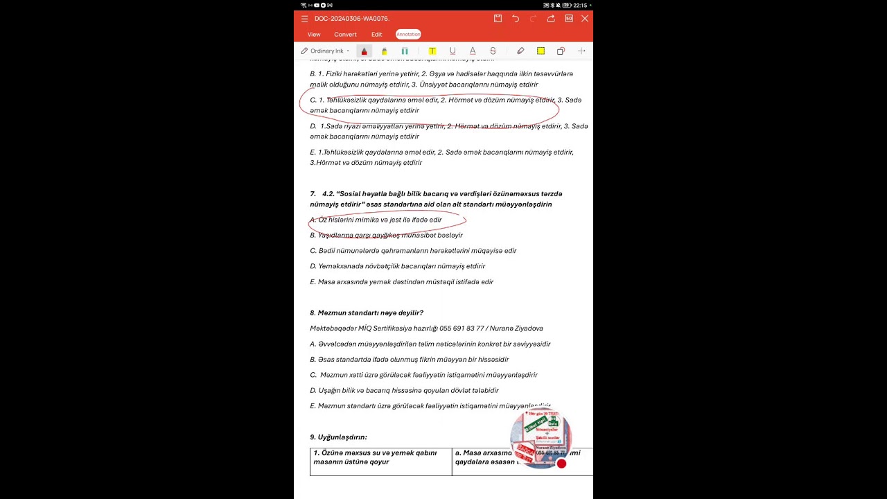 Metodika Dərs 1.Məzmun xətti, Əsas standart,alt standart/İnteqrasiya.  Nuranə Ziyadova