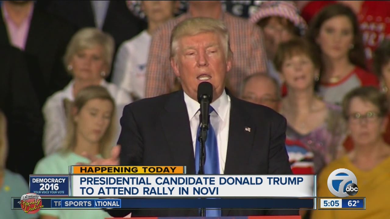Donald Trump back in Michigan today - YouTube