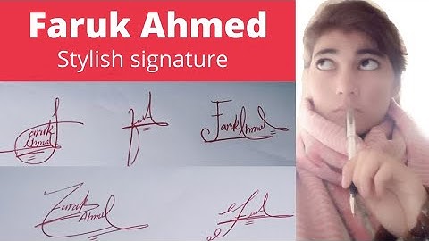 faruk Ahmed name signature#easy tips of your own name signature#name signature with arooj