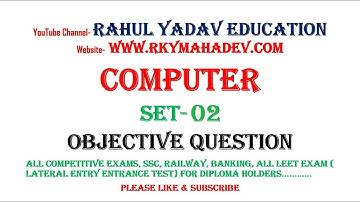Computer Set-2 Objective Questions । All Competitive Exam । All LEET Exam For Diploma Holders