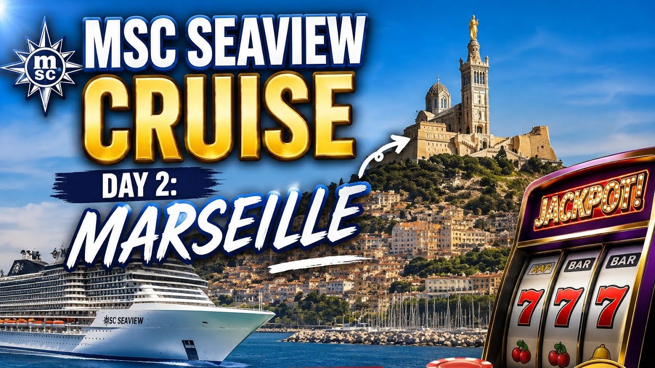 MSC Seaview Cruise - Day 2: Marseille France & More Casino Slots!
