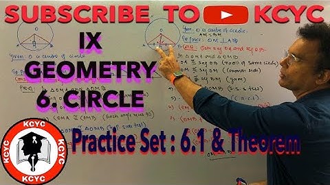 CLASS 9, GEOMETRY , CHAPTER 6. CIRCLE PRACTICE SET 6.1