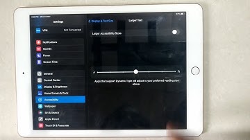 How To Turn On Large Text Size On Accessibility Settings On iPad