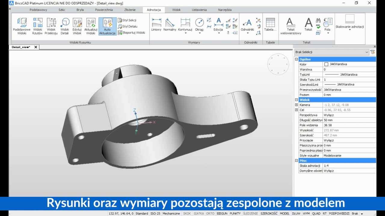 Tworzenie Rzutów Z Modelu 3d Bricscad