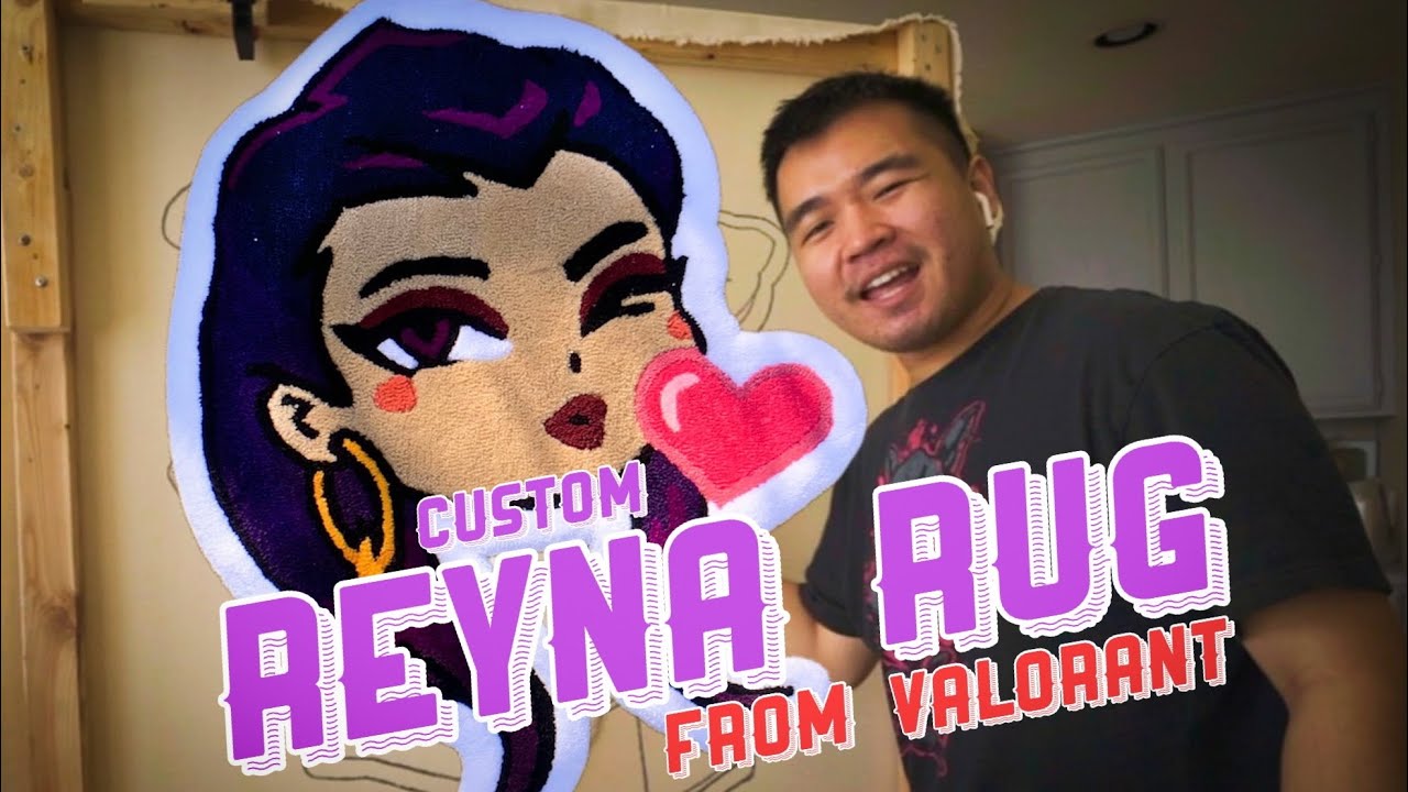 HOW TO make a CUSTOM RUG (Reyna from Valorant) - YouTube