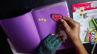 Placing Stickers All Through My Bible & Organizing Tabs ASMR Chewing Gum Sounds