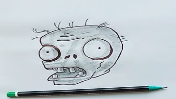 Zombie ! How To Draw A Zombie (Plants vs Zombies) Pencil Art Drawing