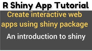 R Shiny app tutorial # 1 - How to make shiny apps - An introduction to Shiny