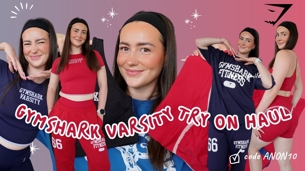 GYMSHARK VARSITY COLLECTION TRY-ON HAUL (M) 💪New July Launch + Honest Fit & Sizing | Code: ANON10 🦈