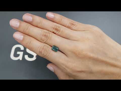 Lagoon blue tourmaline in octagon cut 1.82 carats Video  № 1