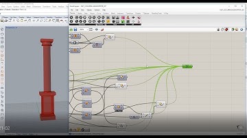 Grasshopper for Rhino 3D Decorative Column parametric design Grasshopper Rhino 3D