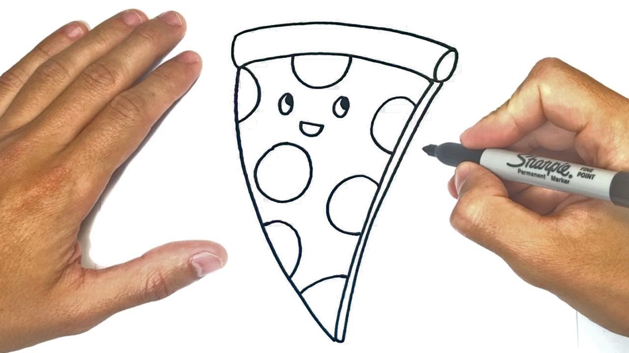 How To Draw A Kawaii Pizza Step By Step Easy Drawings