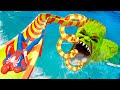 Gta 5 hulk crocodile  water slides spiderman  water ragdolls euphoria physics