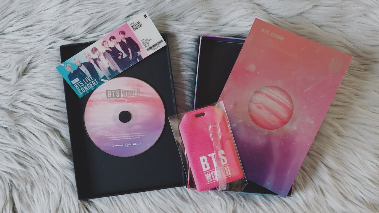 Unboxing] Bts World Ost Album | Weply Pre-Order Gift | Luggage Tag - Youtube