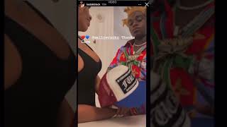 Kodak Black Kisses His Wife Mellow Rackz On The Forehead After Receiving A Gift