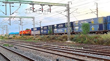 Parallel Action with Double Stack Concor near Daurai, Ajmer - Indian Railways...!!
