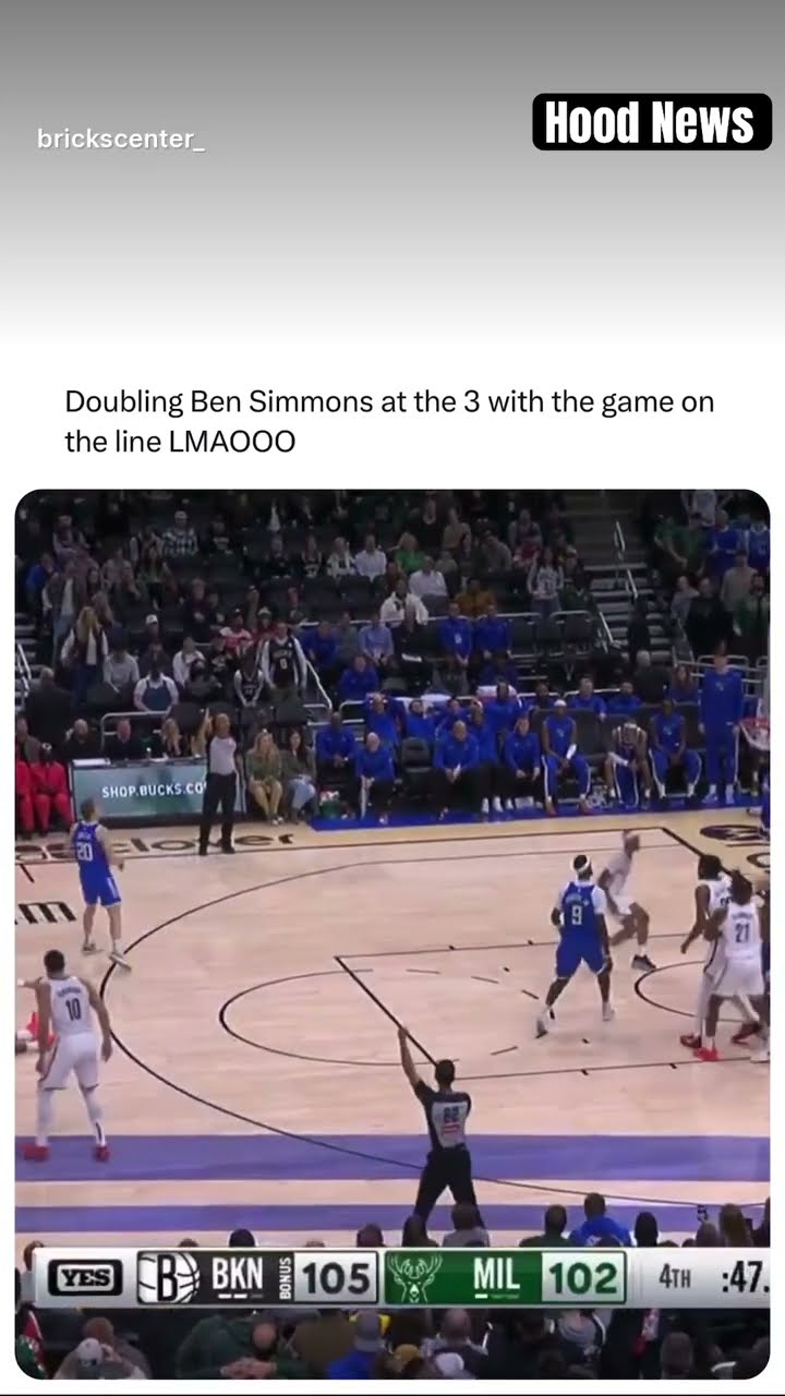 Why would they double team him? #hoodnews #bensimmons #brooklynnets #basketball #omg #how #wow #wtf