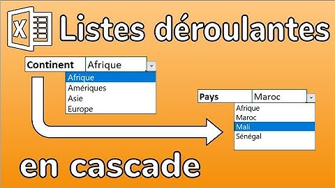 Excel: Comment créer des listes déroulantes en cascade