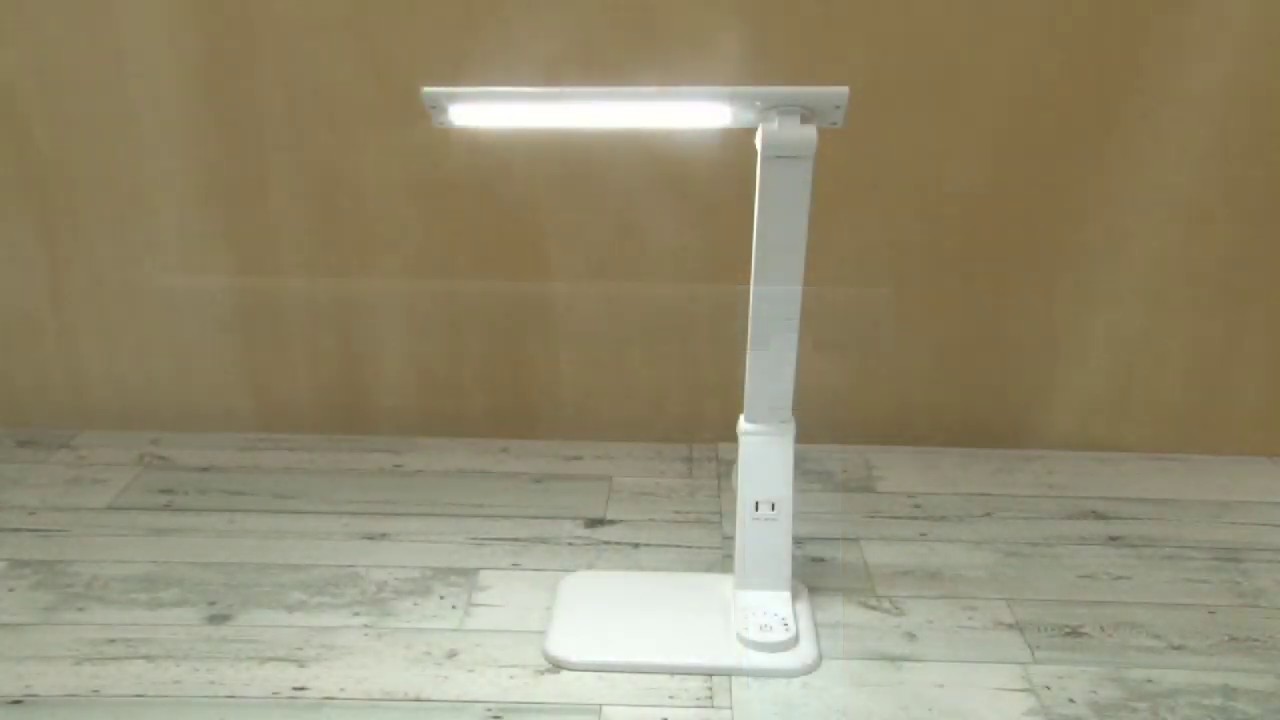 LED学習スタンドライトコンセント付き7Wホワイト｜YAZAWA CORPORATION