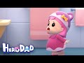 Bathroom Disaster! | Hero Dad | Cartoon for Toddlers and Children | 1 Hour +