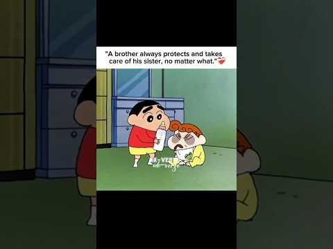 "A brother always takes care of his sister, no matter what."❤‍🩹 #shinchan #edit #anime #ytshorts