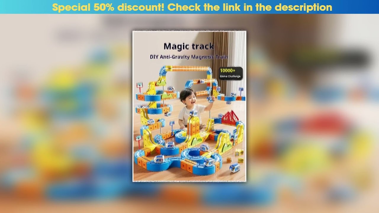 Editor’s Choice Magnetic Car Stem Racing Set Montessori Motorized Train Railtrack Gravity Maze Educ
