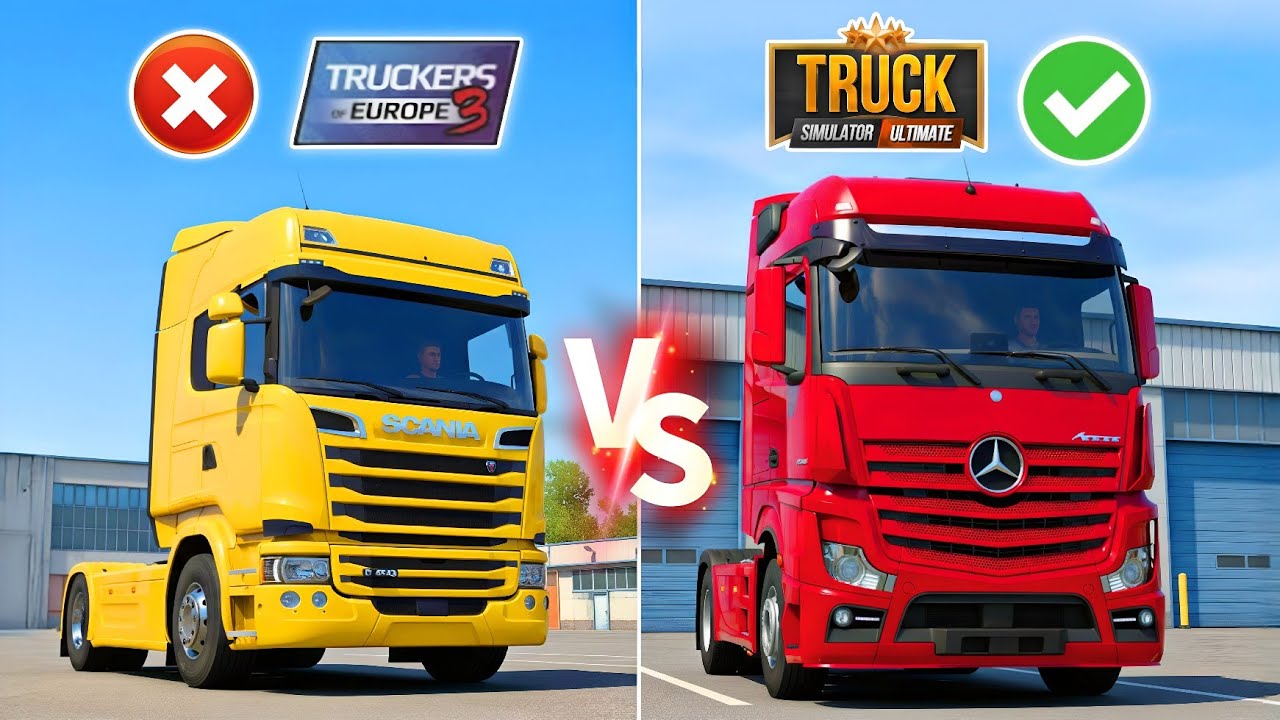 BEST TRUCK GAMES Compared!!🔥 Truckers of Europe 3 VS Truck Simulator Ultimate