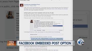 Facebook embedded post option