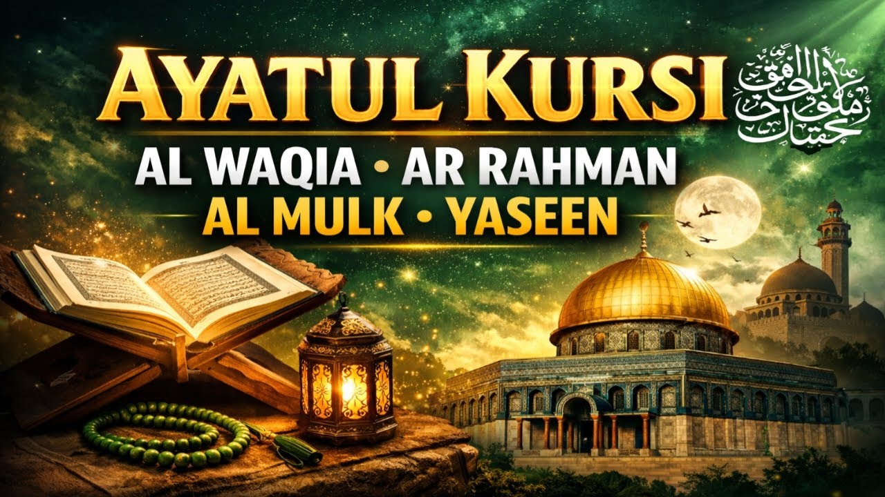 Ayatul Kursi | Surah Al-Waqia | Ar-Rahman | Al-Mulk | Yaseen | Beautiful Quran Recitation