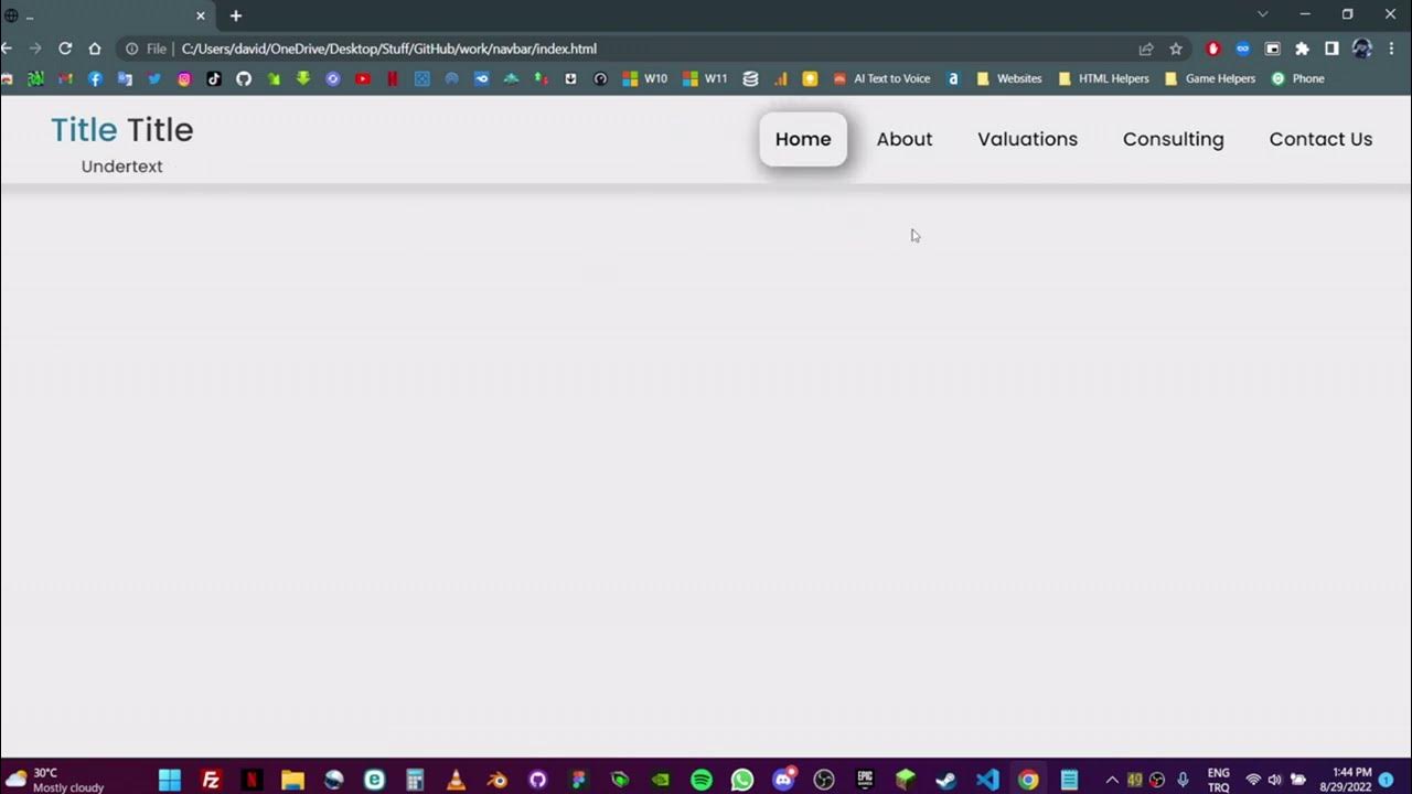 Responsive Navbar with dark mode HTML CSS Javascript - YouTube
