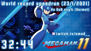 Megaman 11 any% No OoB (Normal) in 32:44.57 (Former World Record) (1/23/2021)