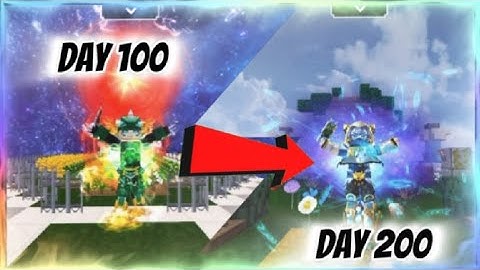 I Survived For 200 DAYS In SkyBlock! || Blockman Go