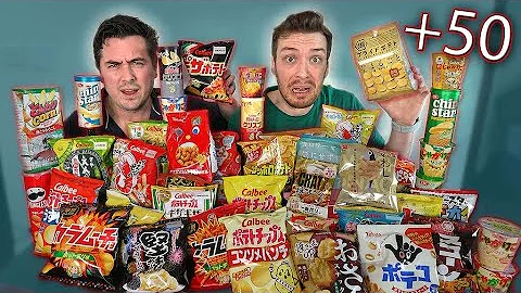 I Try EVERY Japanese Potato Chip Ft. @AbroadinJapan