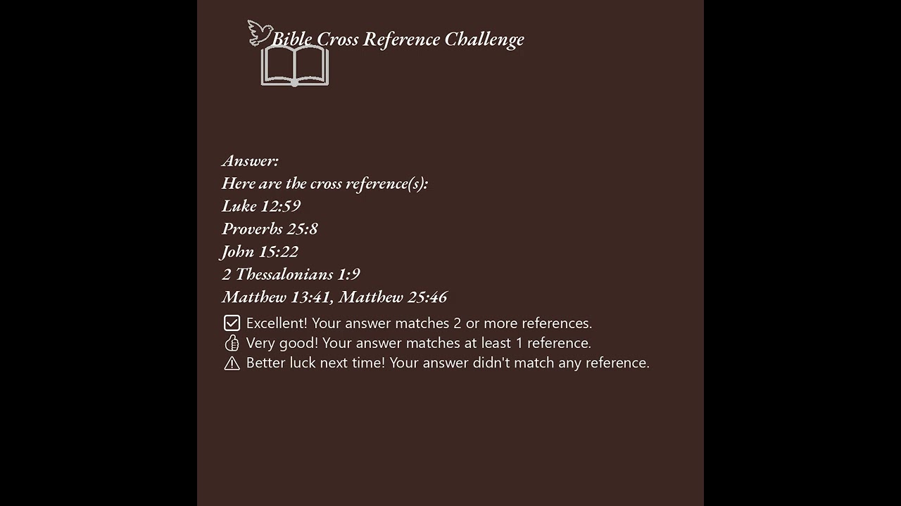 Daily Bible Verse Cross Reference Challenge SHORT 3Q Jan 02 2026