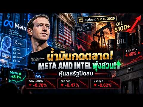 น้ำมันทะลุ $100 กดหุ้นสหรัฐ! Yield พุ่ง แต่ META AMD INTEL สวนตลาด #ไอเดียลงทุน #หุ้นอเมริกา
